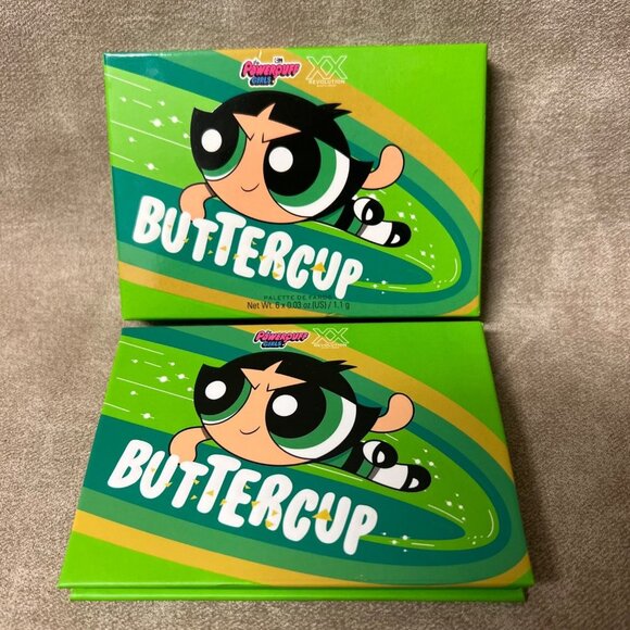 Makeup Revolution Power Puff Girls Buttercup 6 Pan Eyeshadow Palette 6.6g NIB - Picture 1 of 5